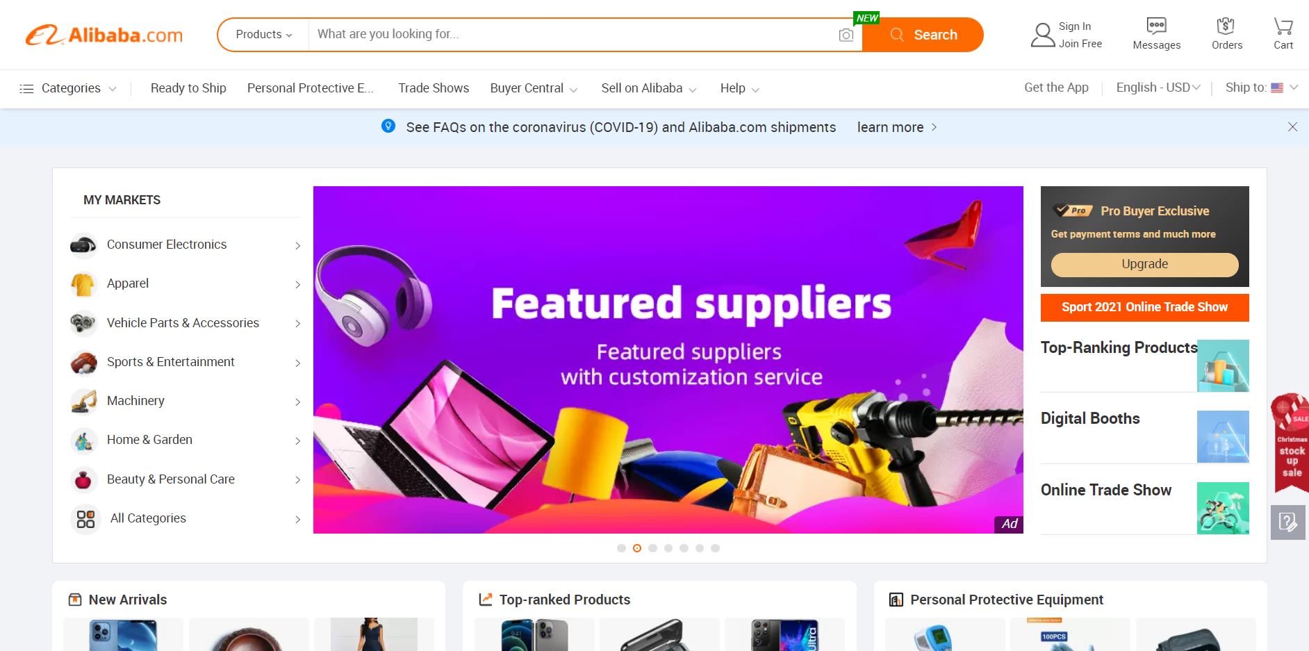Find cheap wholesale products for resale on Alibaba