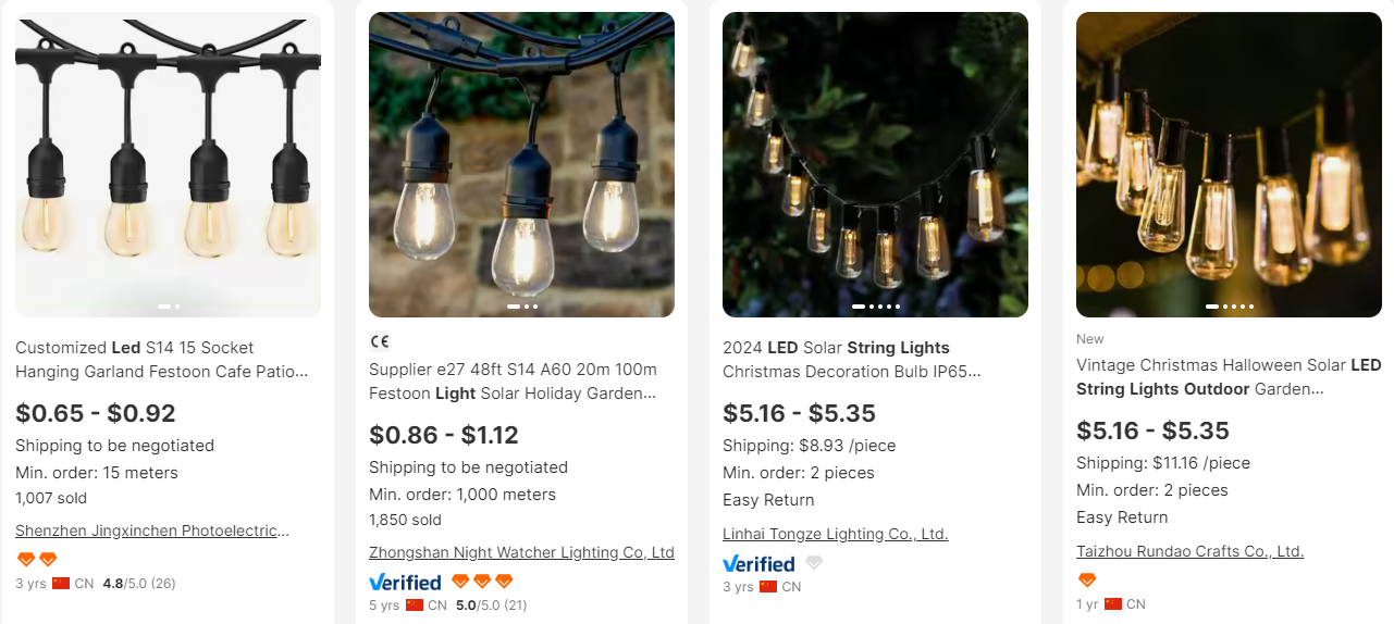 LED Outdoor String Lights