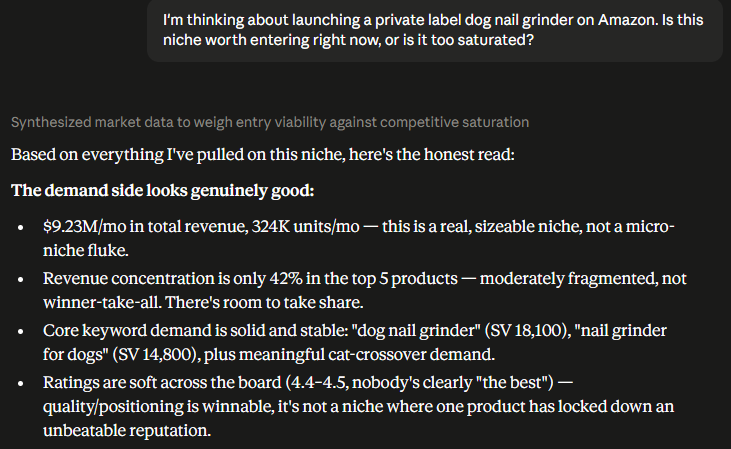 Six of the 61 ranked keywords, plus the one 6,880-search term that isn't ranked at all.

