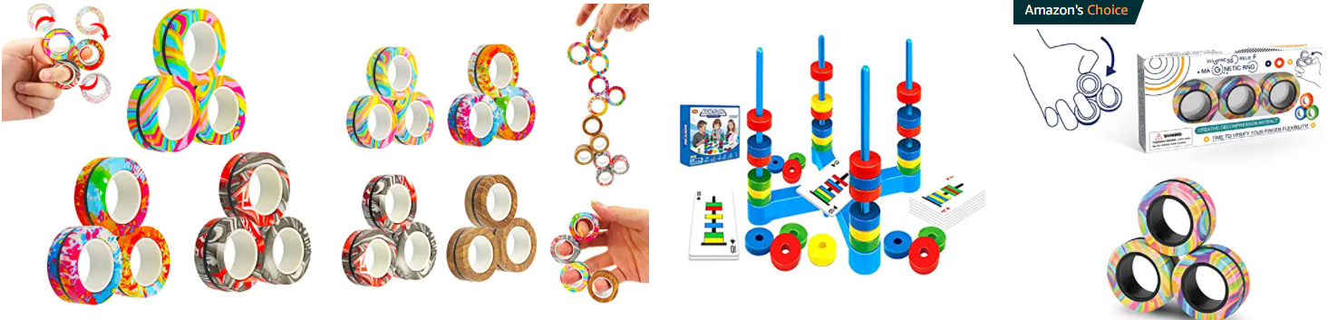 Magnetic rings is one of the best toys and games dropshipping products 