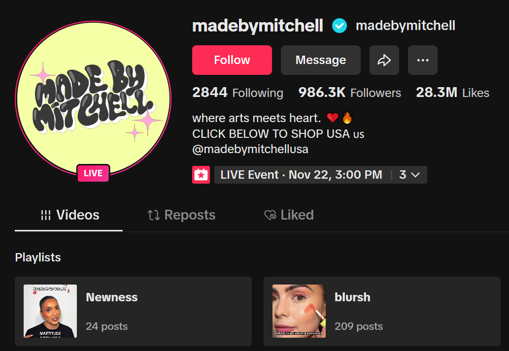 Made by Mitchell Tiktok shop