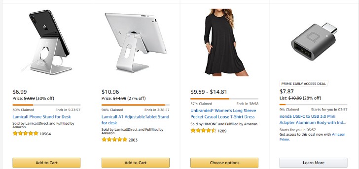 amazon lightning deals list