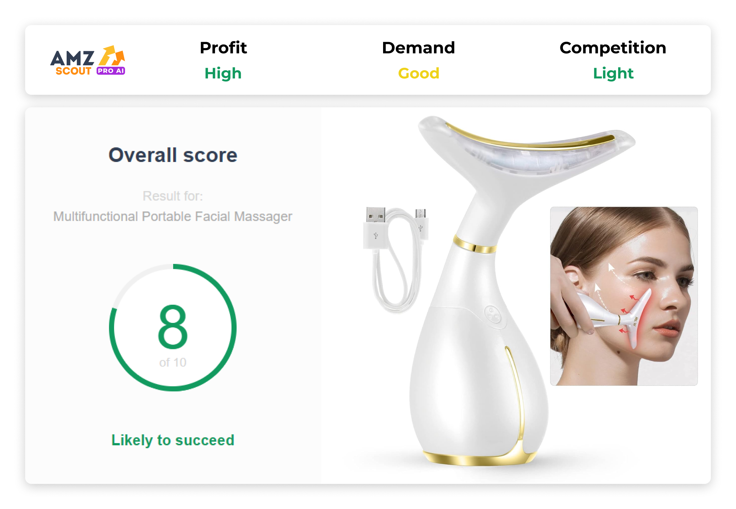 multifunctional portable facial massager