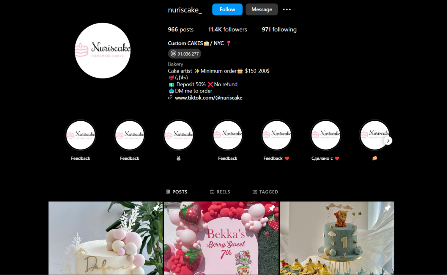 instagram cakes and cupcakes