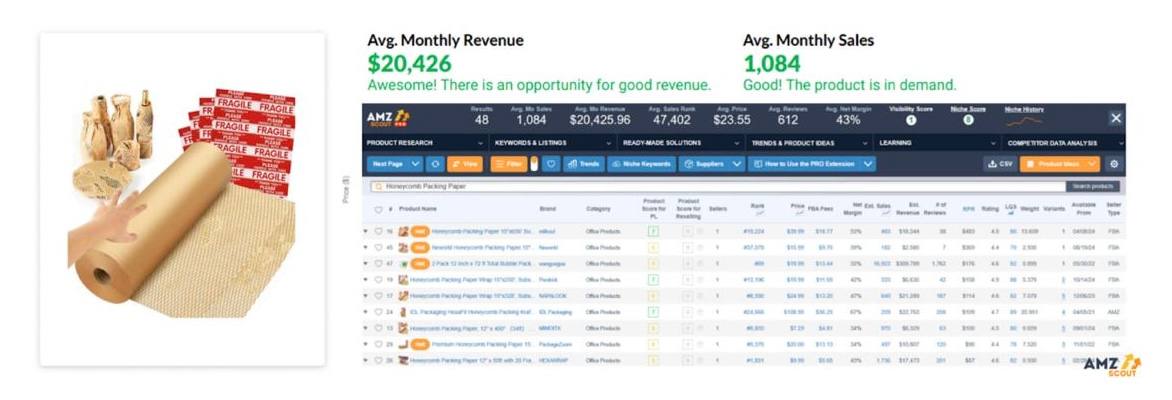 Honeycomb Packing Paper 