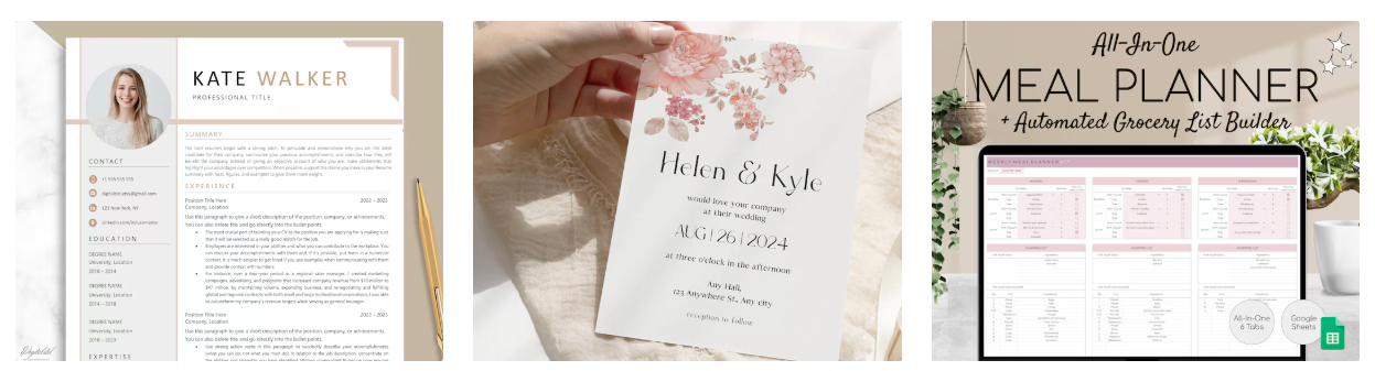 Digital Product Ideas - Digital Templates & Time-Savers