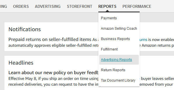 5 Tips for Amazon PPC Reports Ads Screenshot