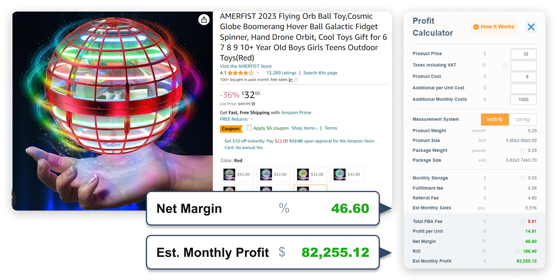 High margin products flying ball
