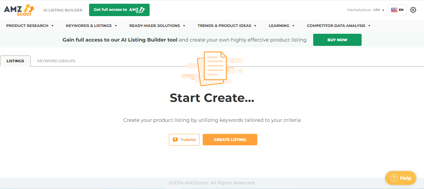 ai listing builder
