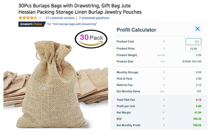 Products from India Burlaps Bags Amazon