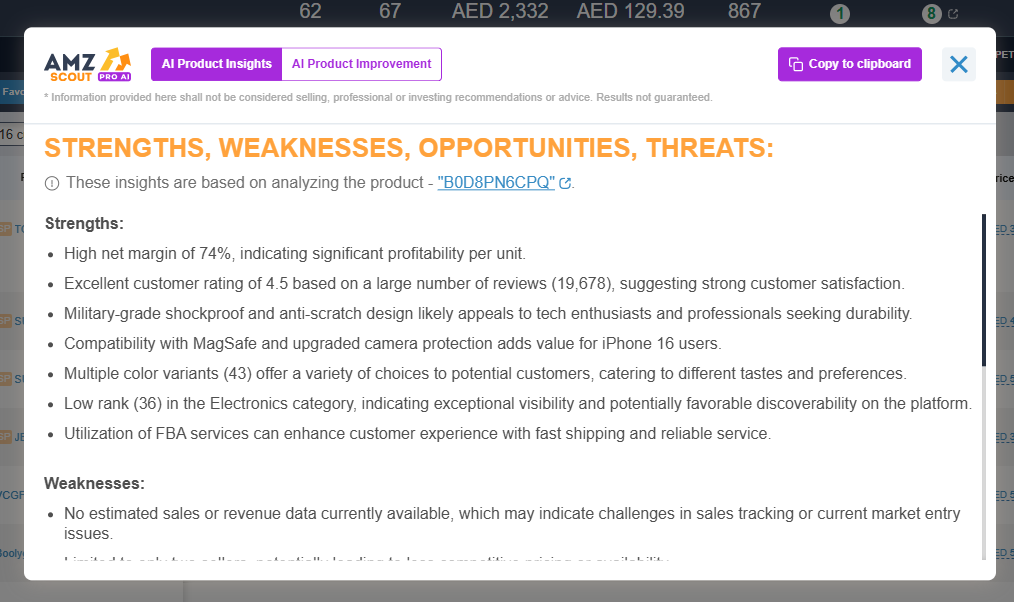 AI Product Analysis - AMZScout PRO AI AI Product Analysis - AMZScout PRO AI