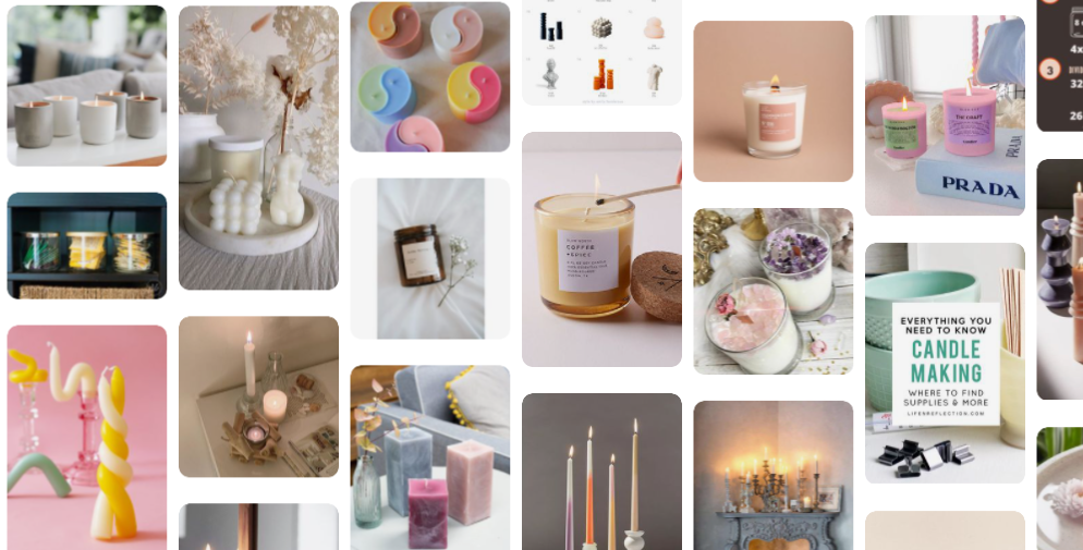 Verkauf selbstgemachte Kerzen