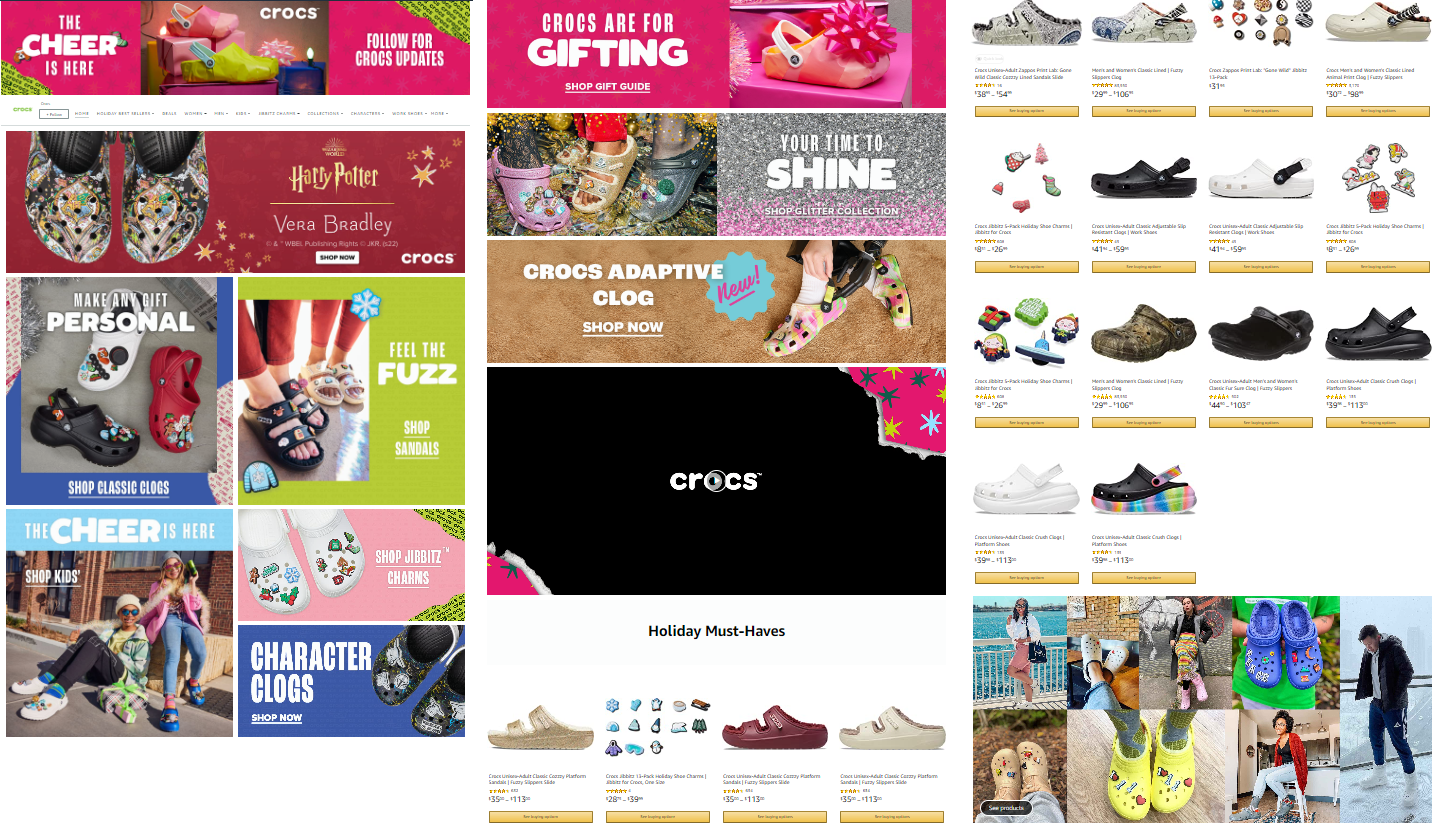 Amazon storefront example - Crocs