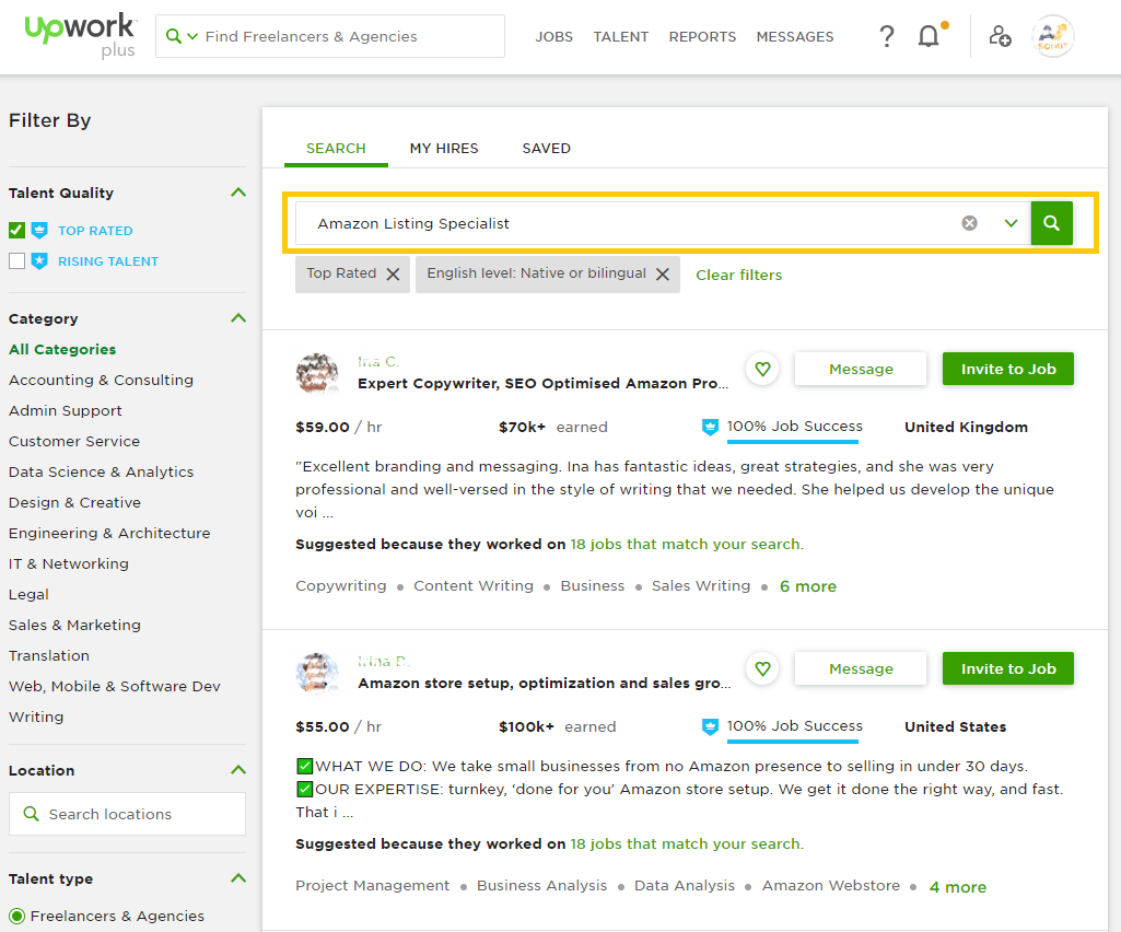 Stellen Sie Experten ein, um Ihre Angebote bei Amazon zu erstellen