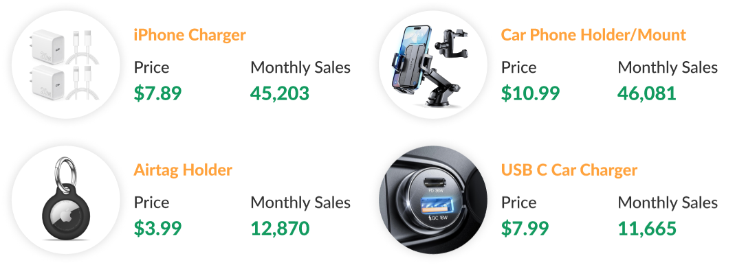 Monthly sales and prices of some products in Electronics category 2