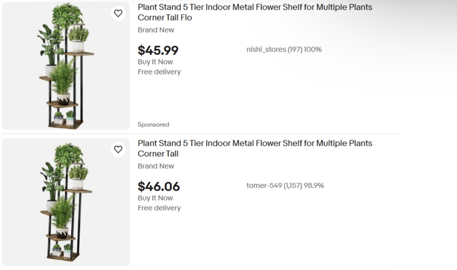5 Tier Indoor Metal Flower Shelf