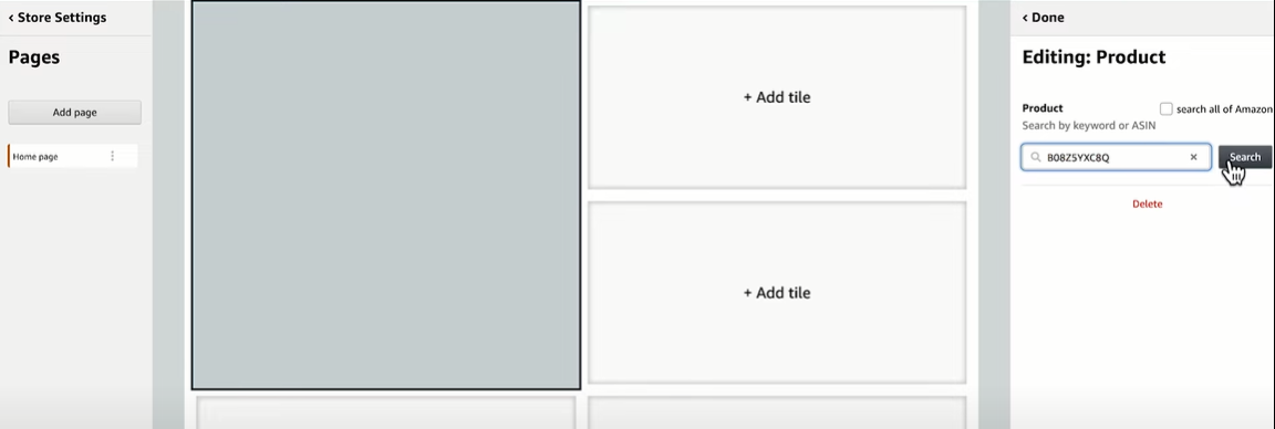 Adding products to your Amazon storefront