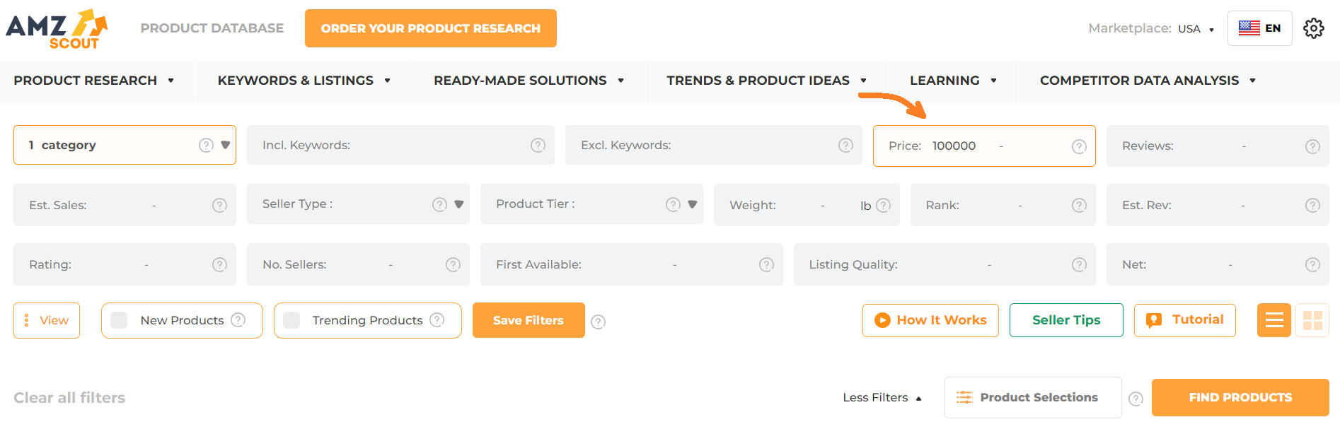 product database price filter product database price filter
