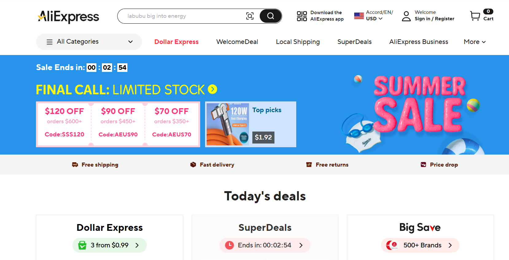 AliExpress is one of Amazon's main competitors