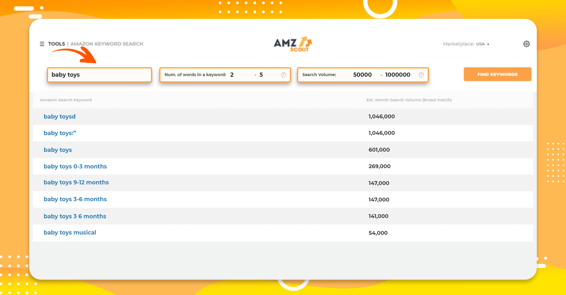 So führen Sie eine Listenoptimierung mit der AMZScout-Schlüsselwortsuche durch