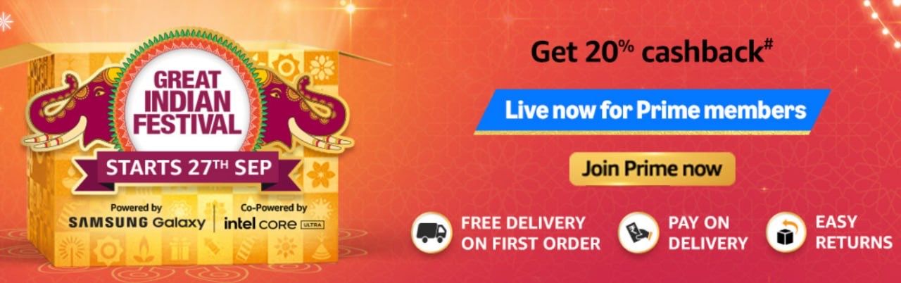 Amazon Great Indian Festival for Prime Members Amazon Great Indian Festival for Prime Members
