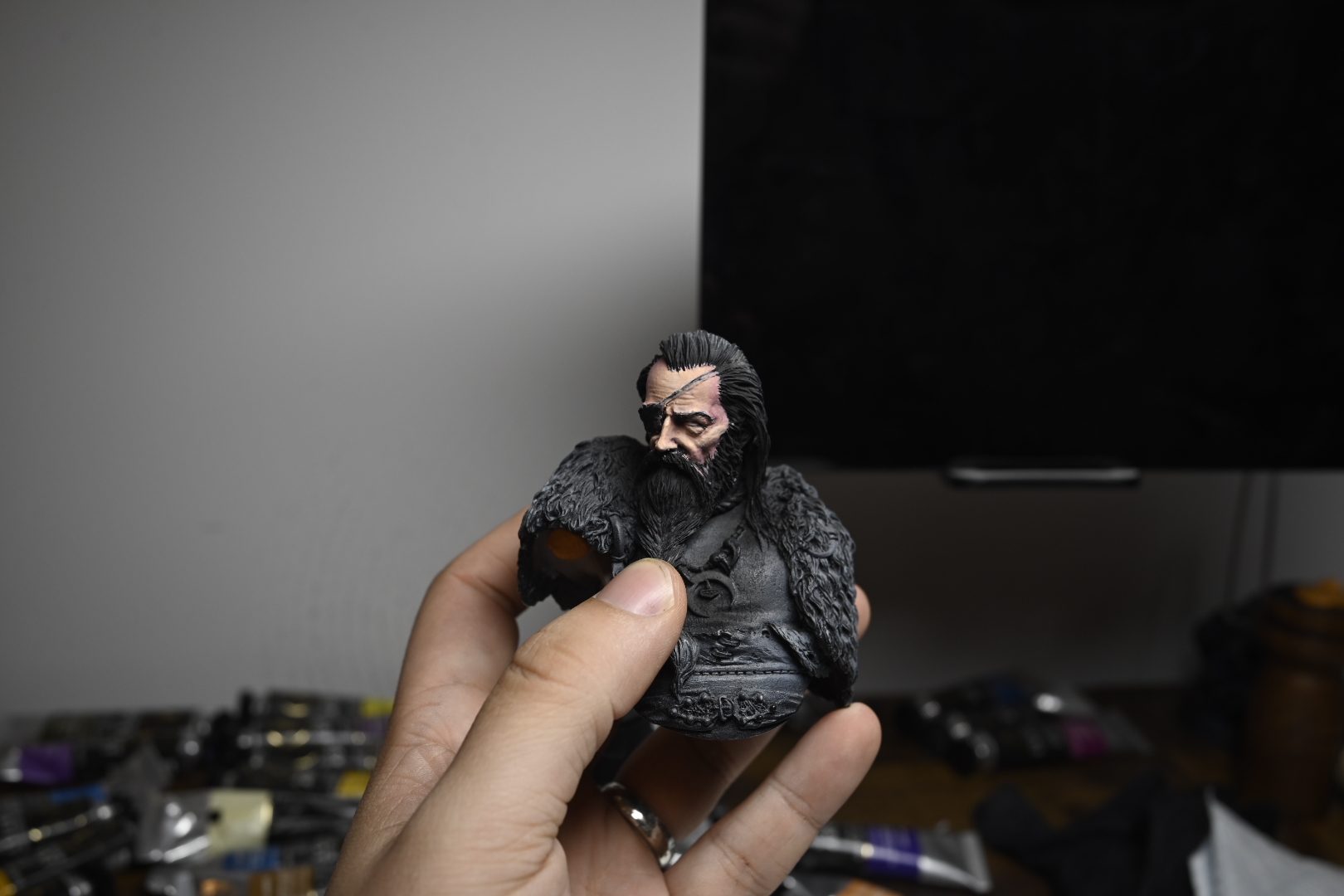 Initial pass of skin tones for Odin Bust