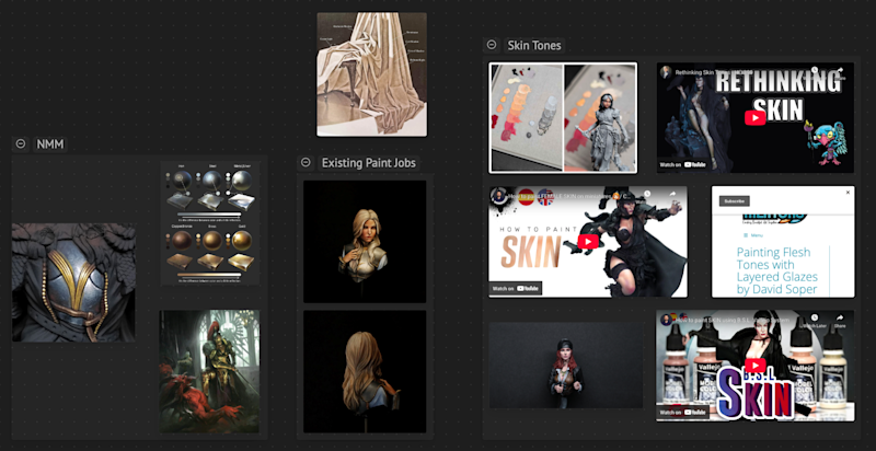 Screenshot of canvas with groups