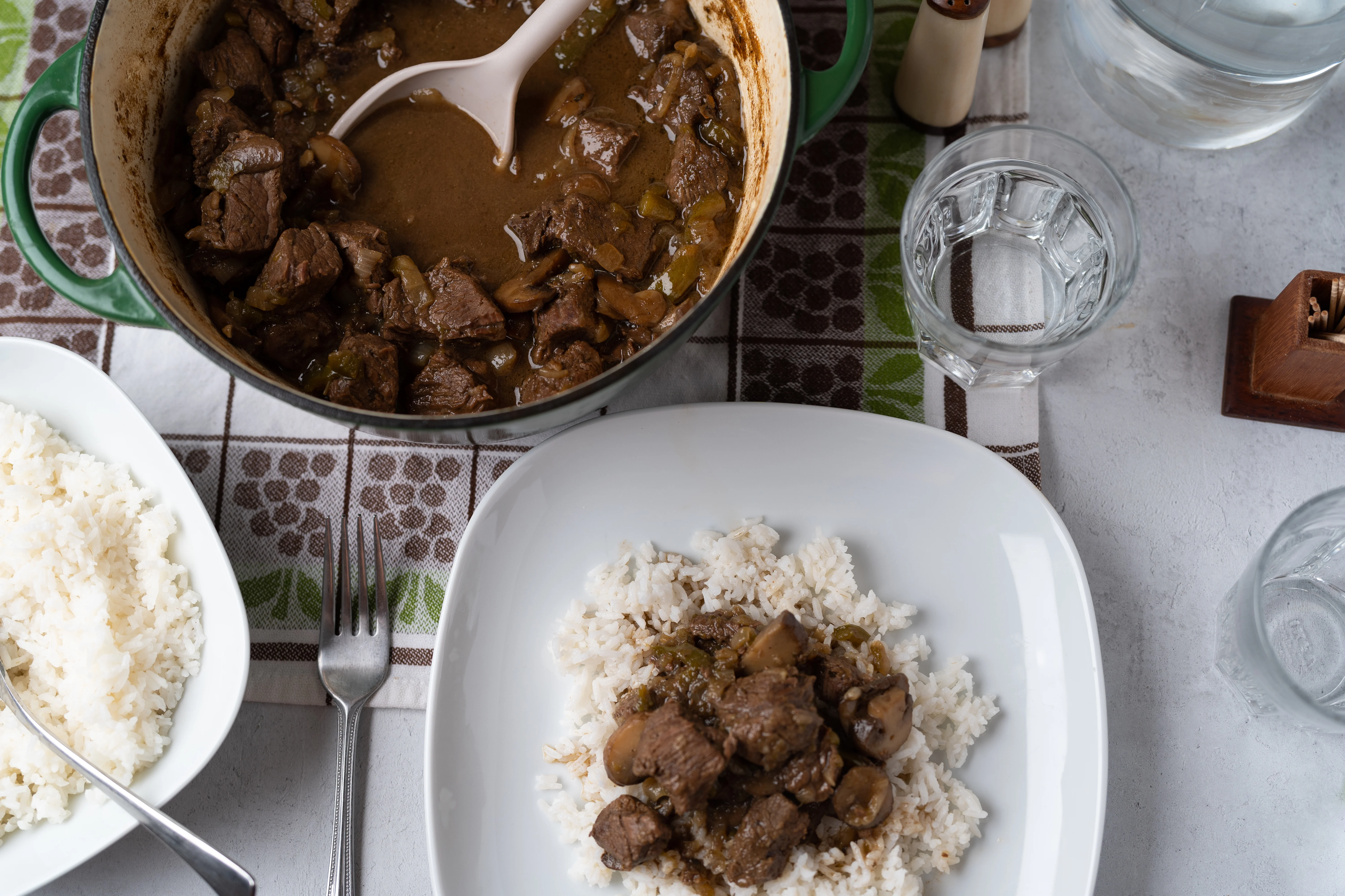 Dutch Oven Steak Tips
