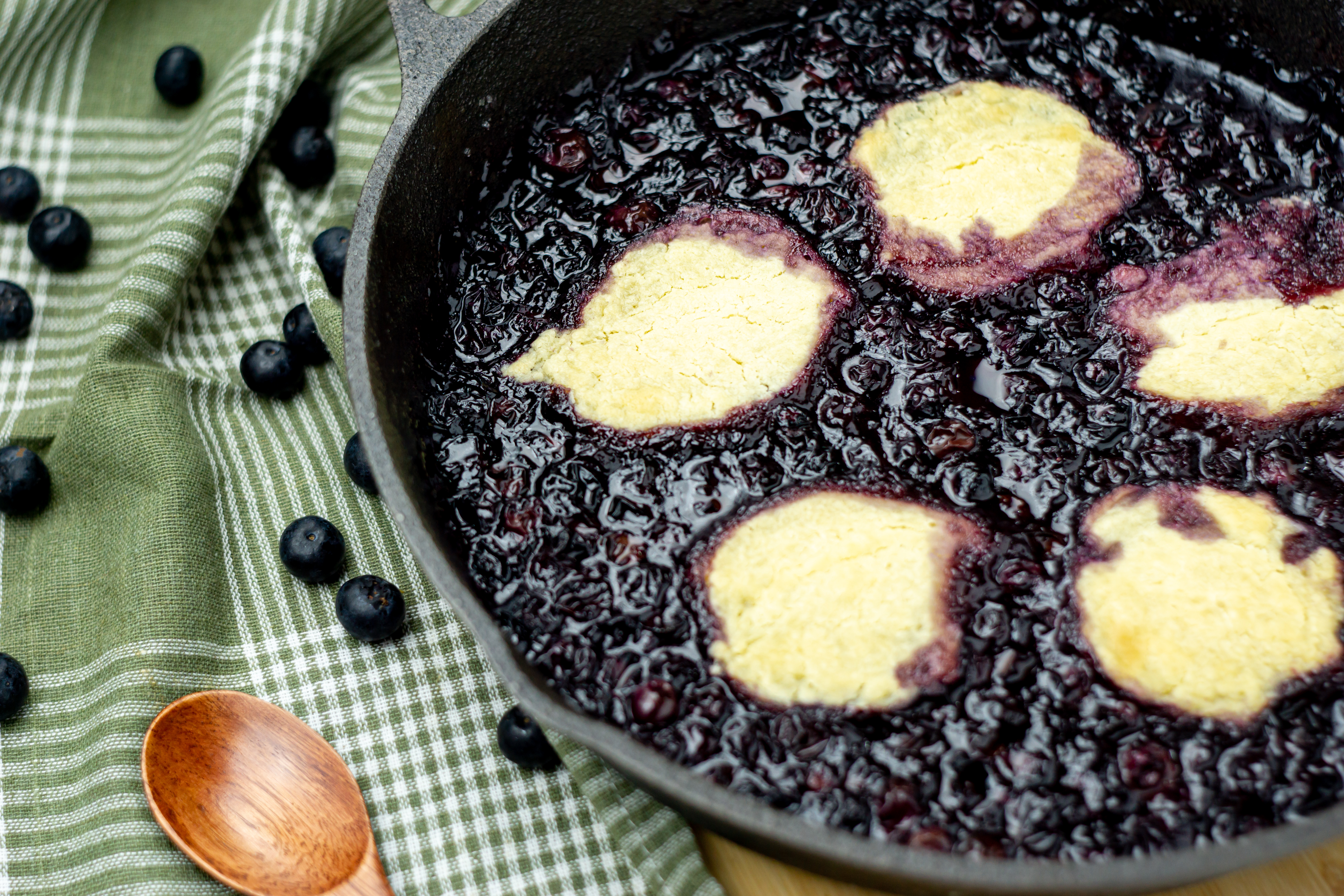 Blueberry Skillet Cobbler