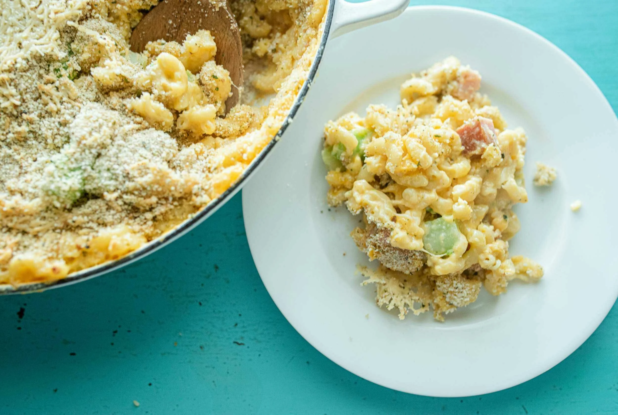 45Minute Broccoli Cheese Casserole with Ham