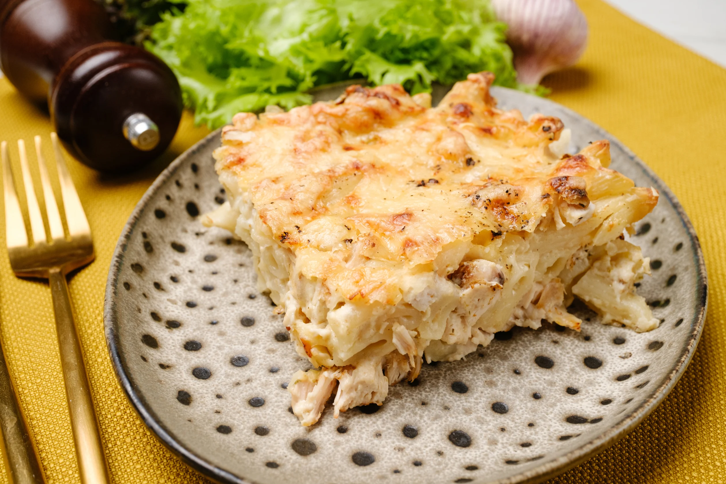 Cheesy Chicken Alfredo Bake