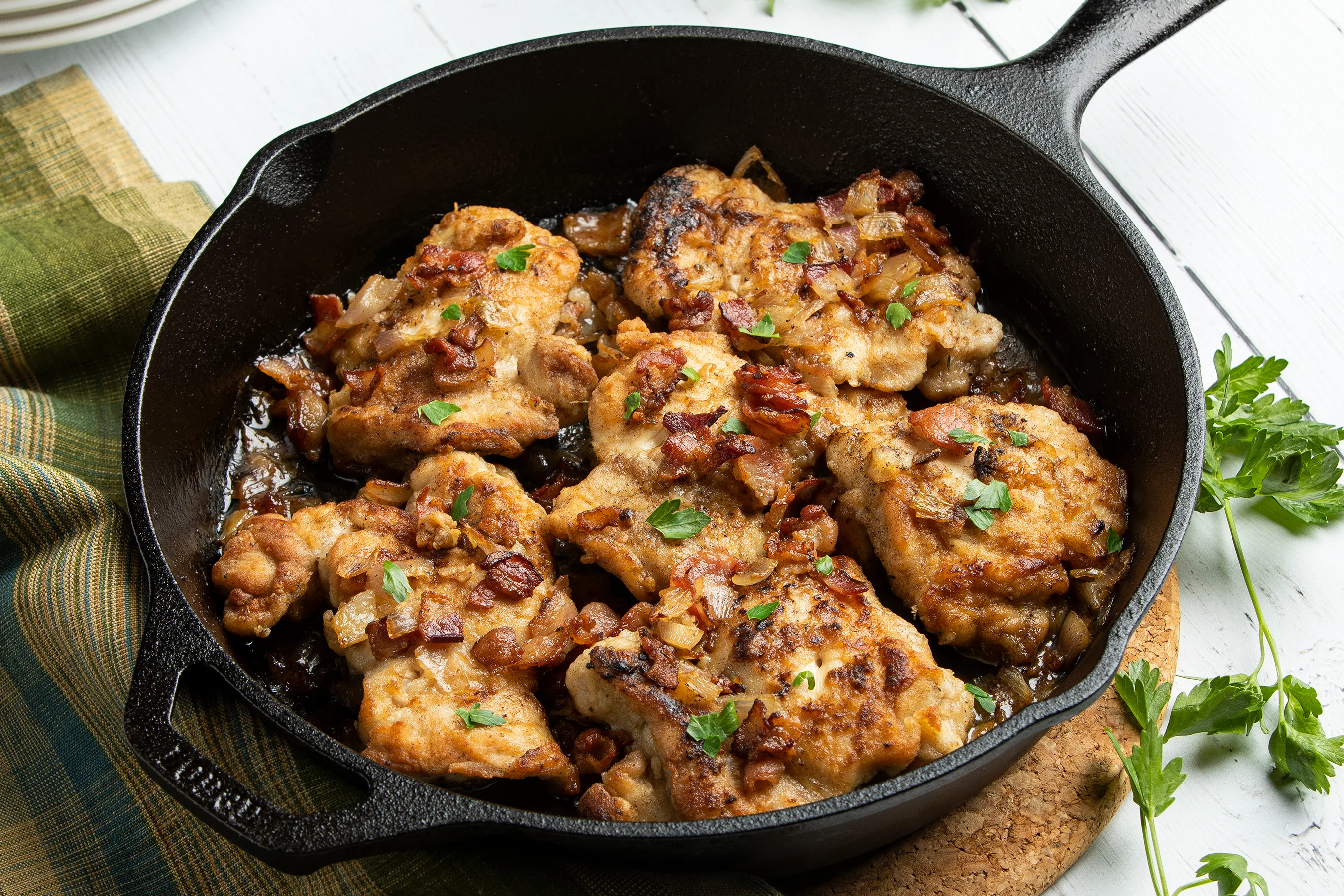 White Wine Chicken Thighs