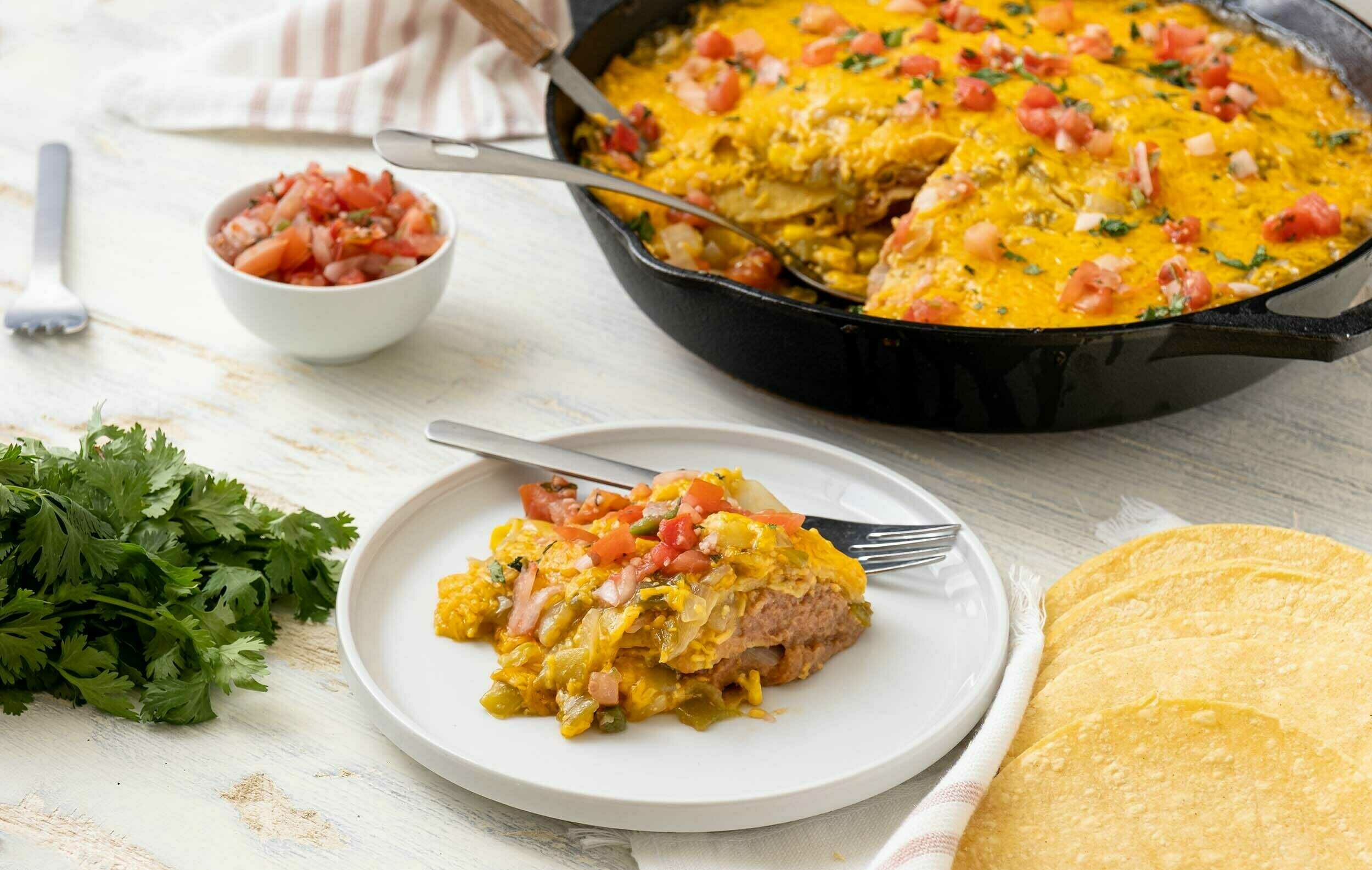 Green Chile Enchilada Casserole   Green Chile Enchilada Casserole Image