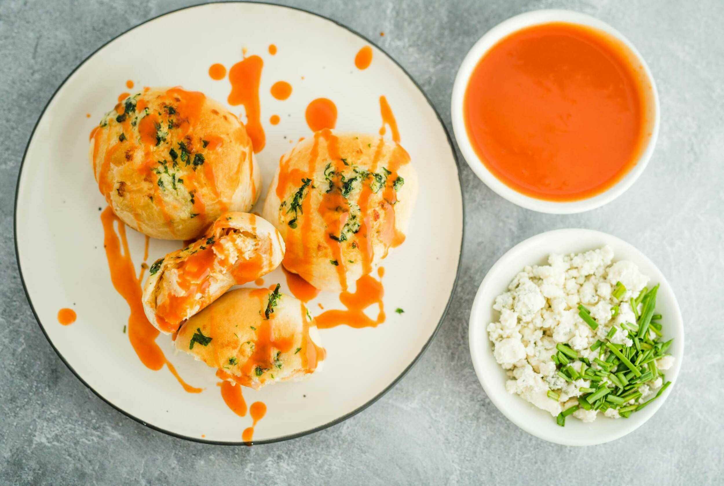 Buffalo Chicken Biscuit Bombs