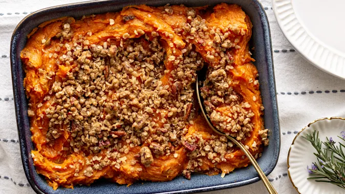 Eggnog Sweet Potato Bake