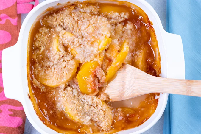 Low Cal peach crisp-3