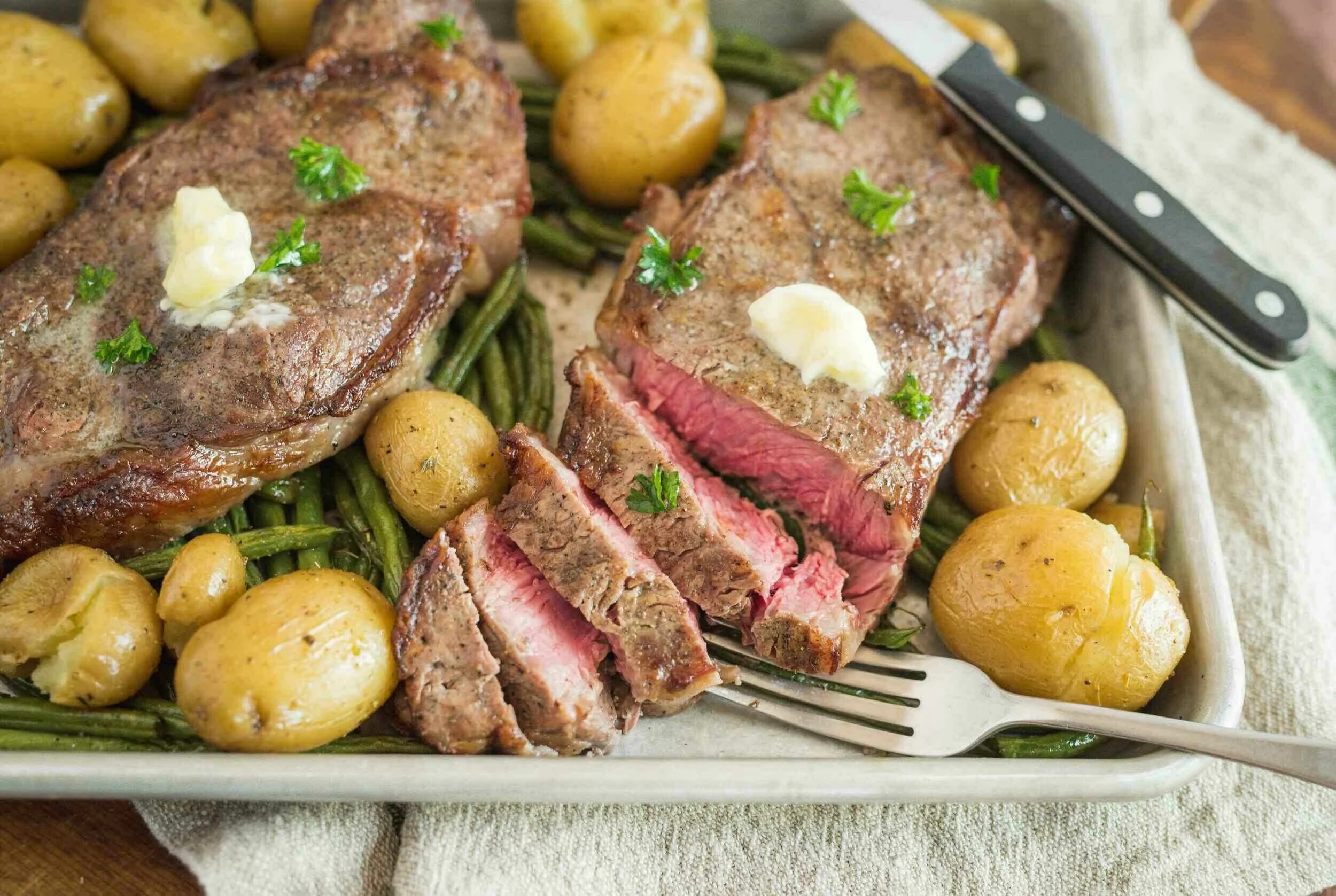 Sheet-Pan Steak & Potatoes