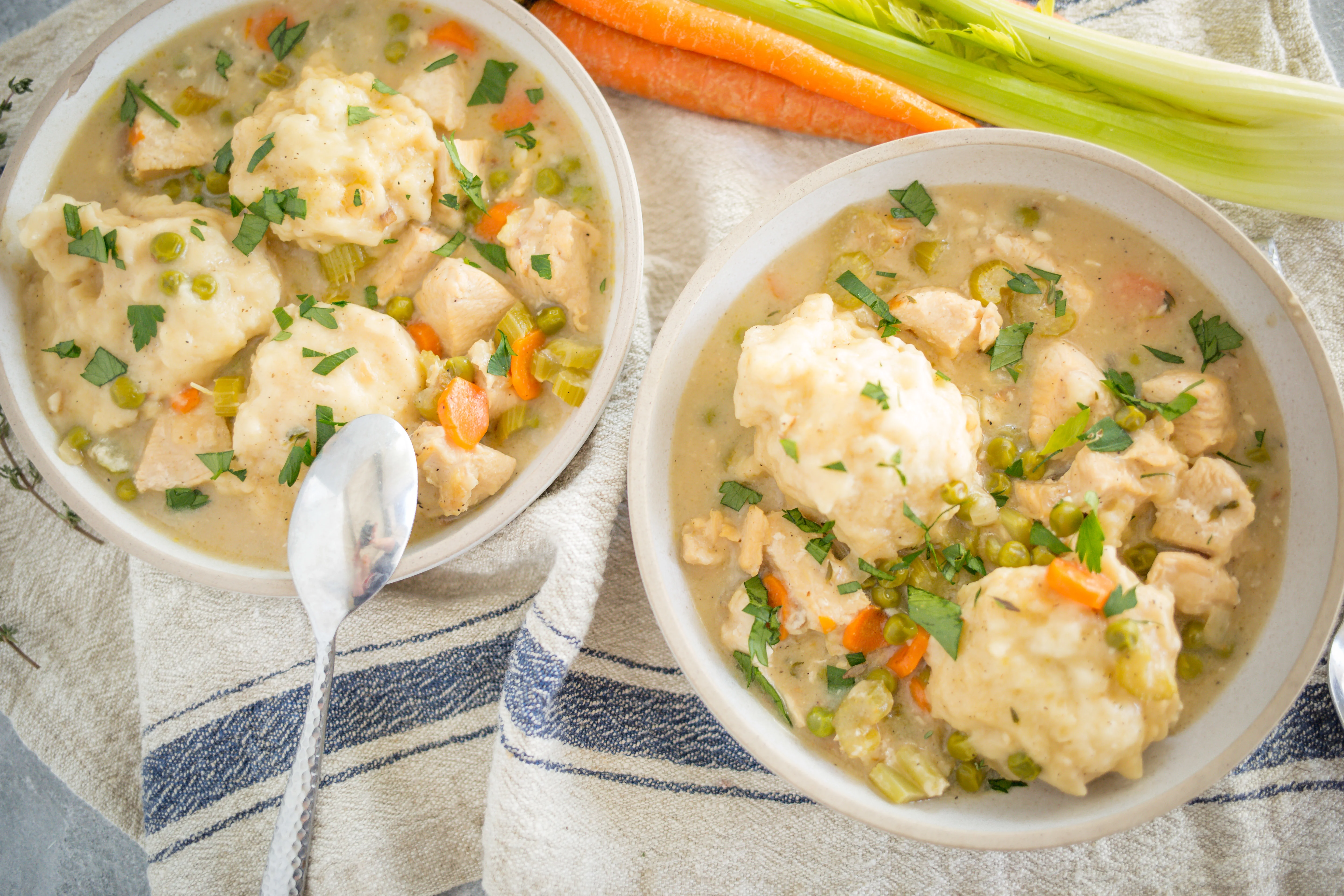 Pressure Cooker Chicken & Dumplings