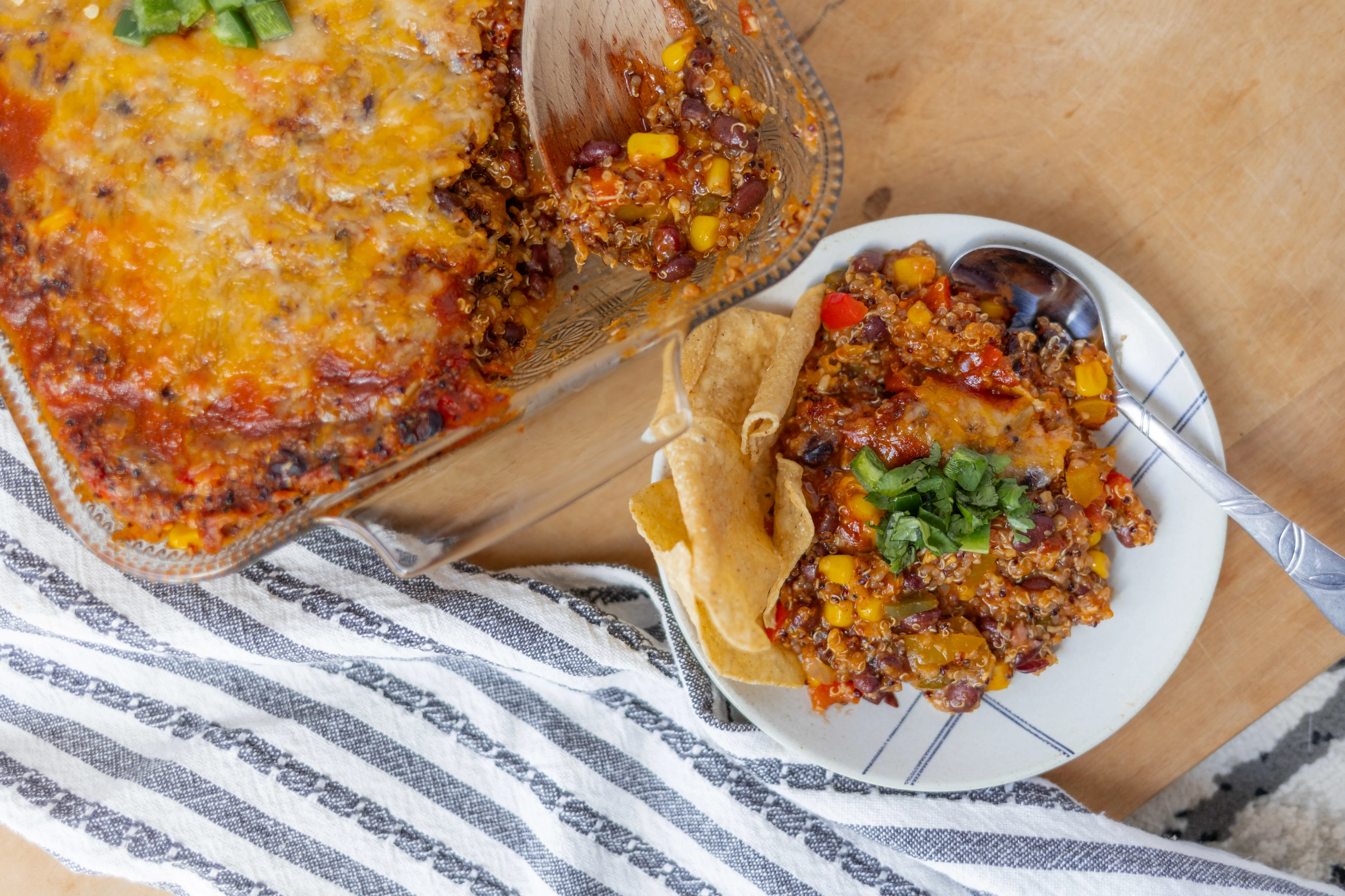 Best Veggie Enchilada Bake