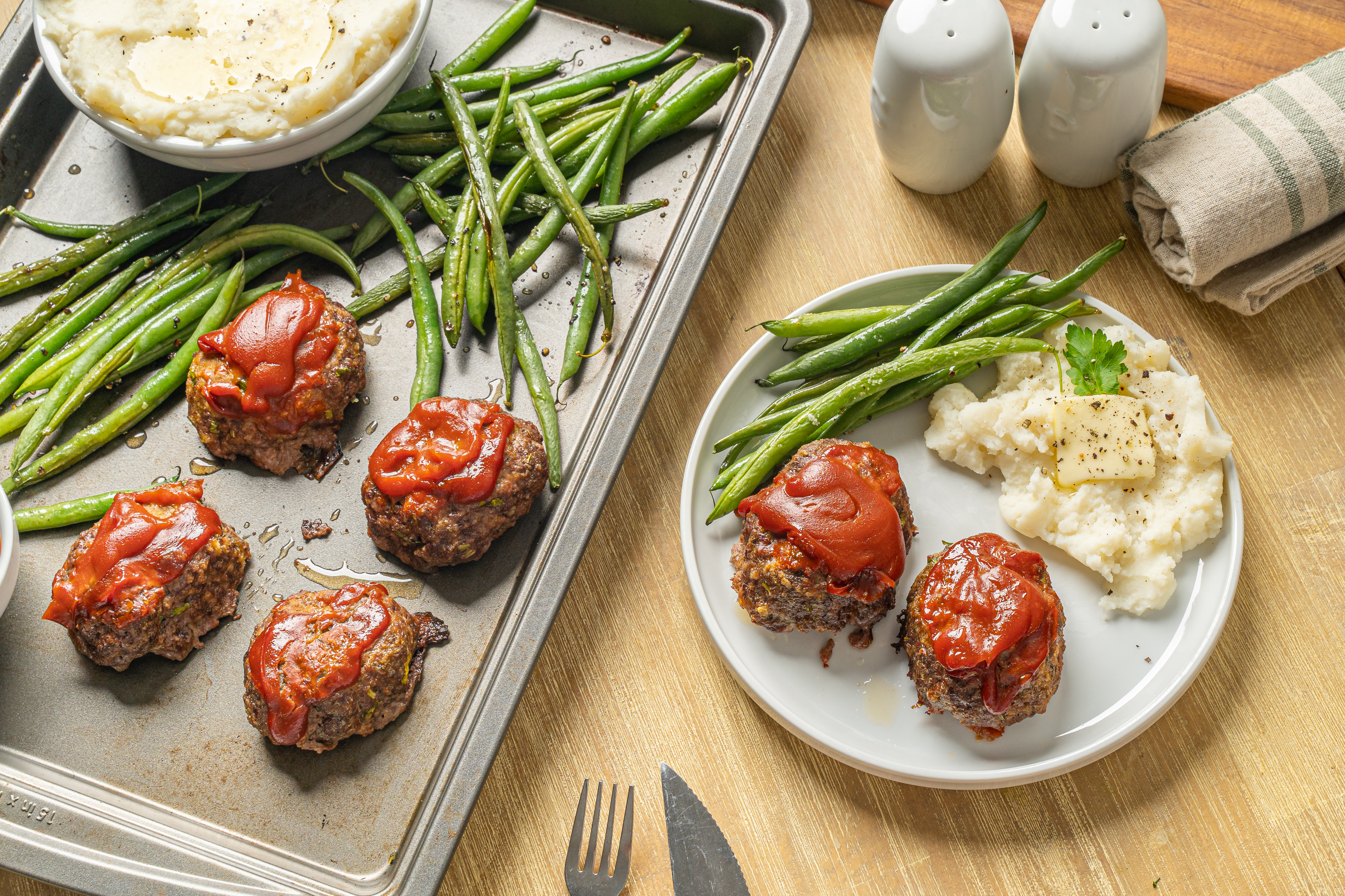 Mini Italian-Style Meatloaf Sheet Pan