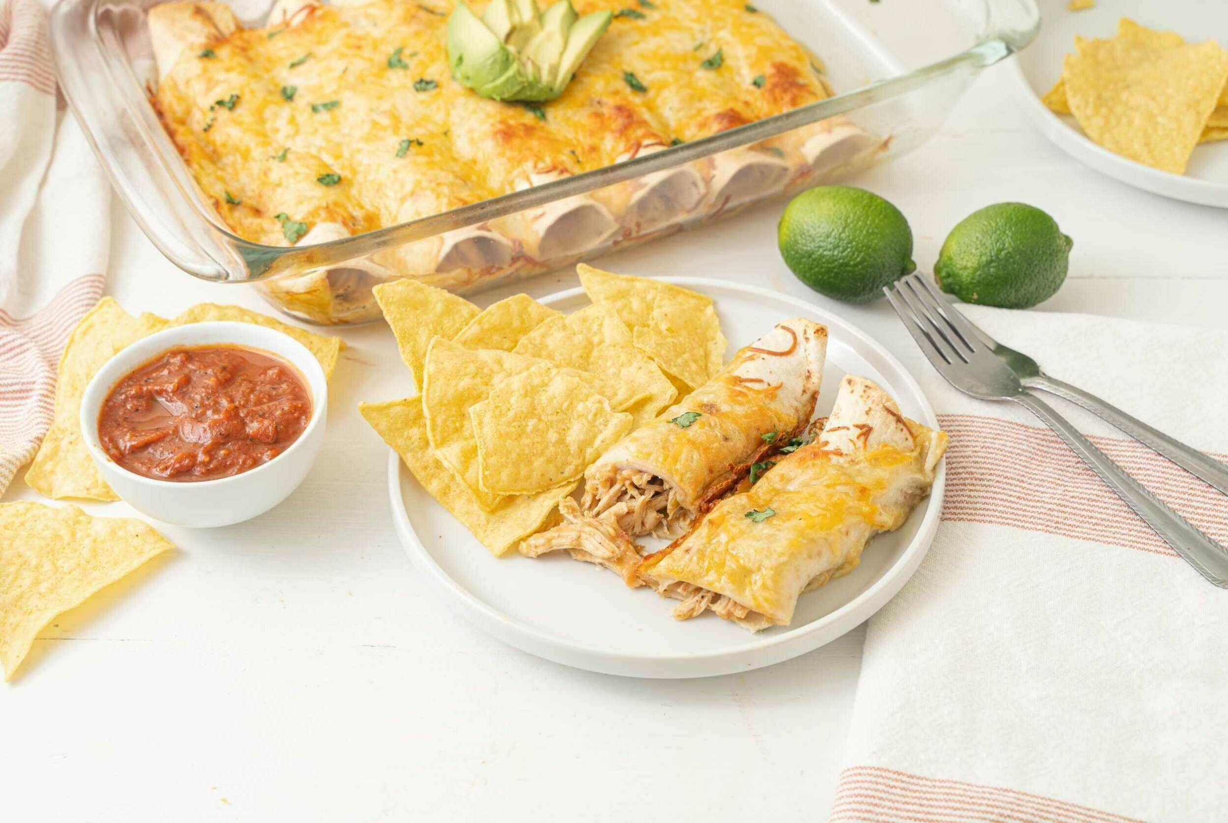 Honey Lime Chicken Enchiladas