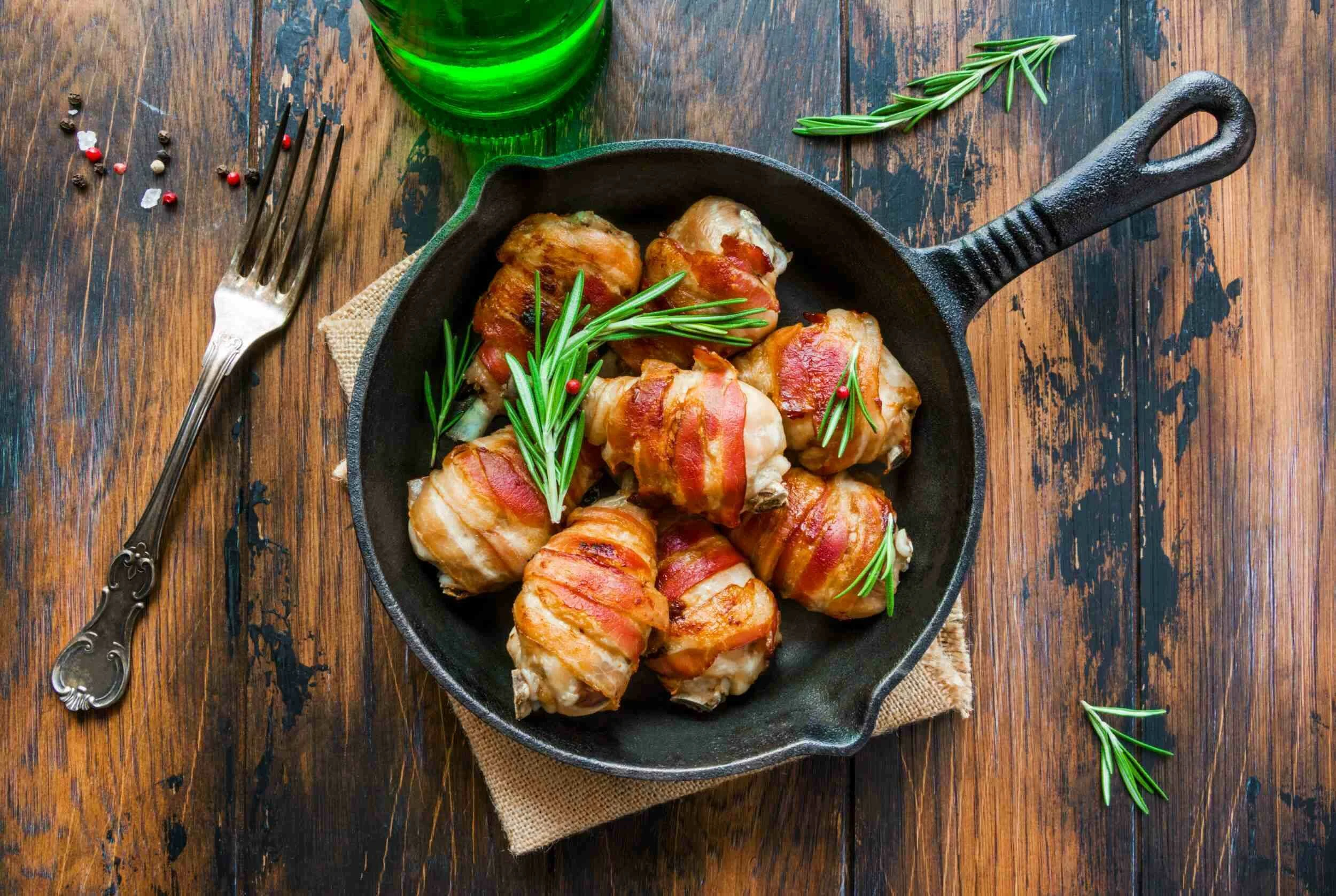 Bacon Wrapped Drumsticks