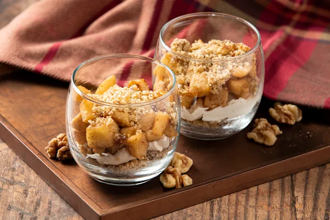 Light Apple Cheesecake Cups