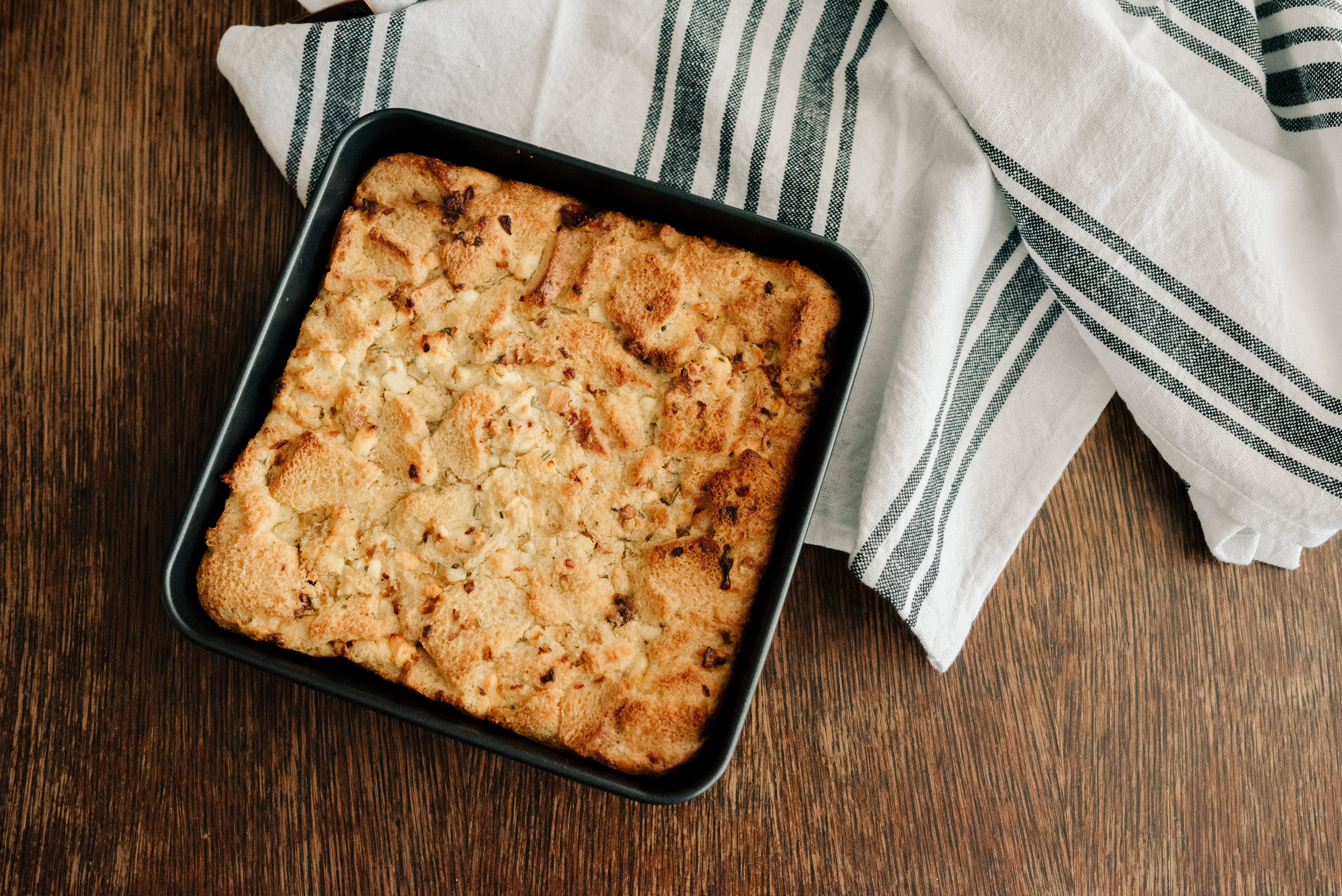 Savory Rosemary Bread Pudding