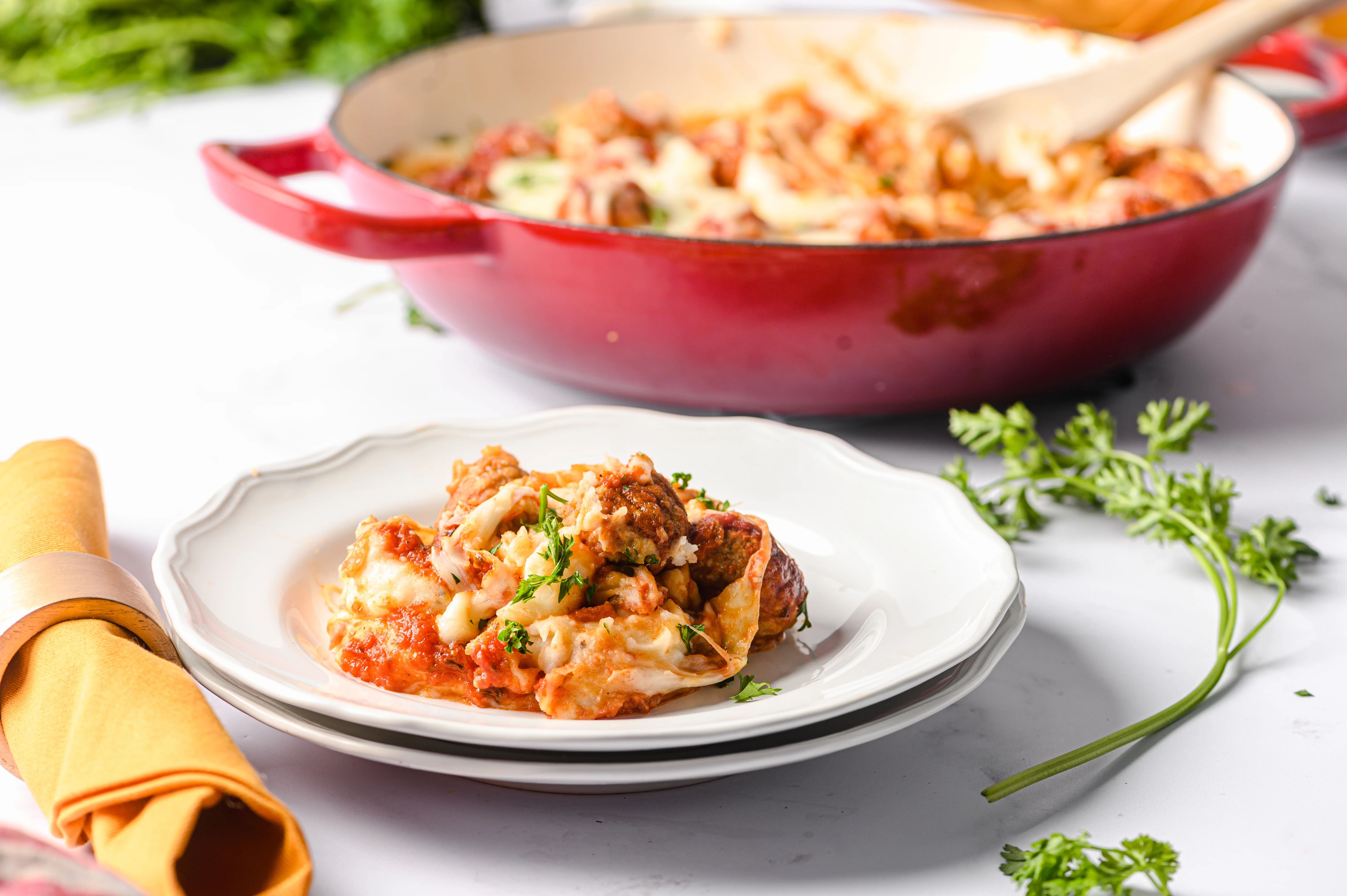 Homemade Meatball Bake