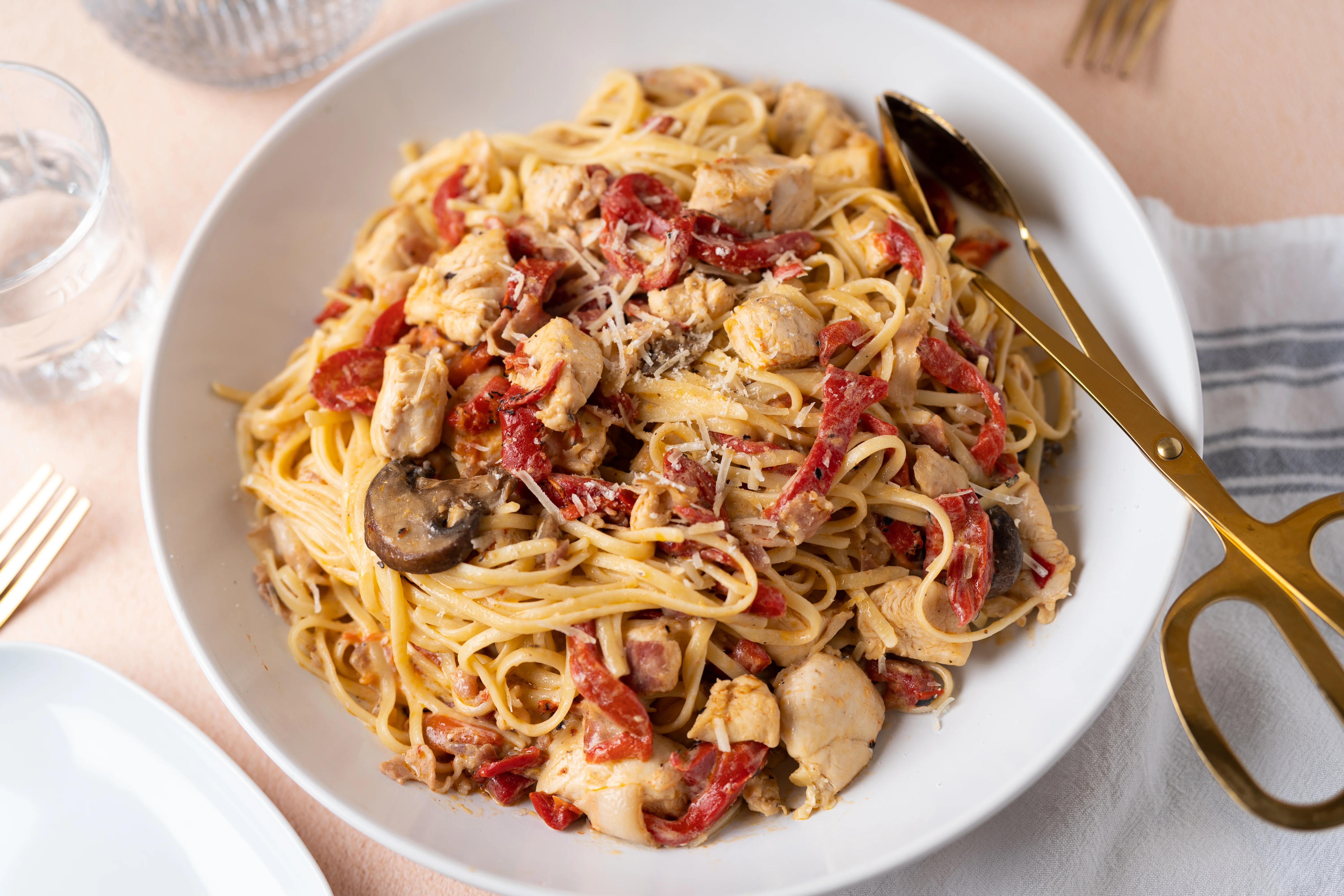 Maria's Chicken Pepper Alfredo