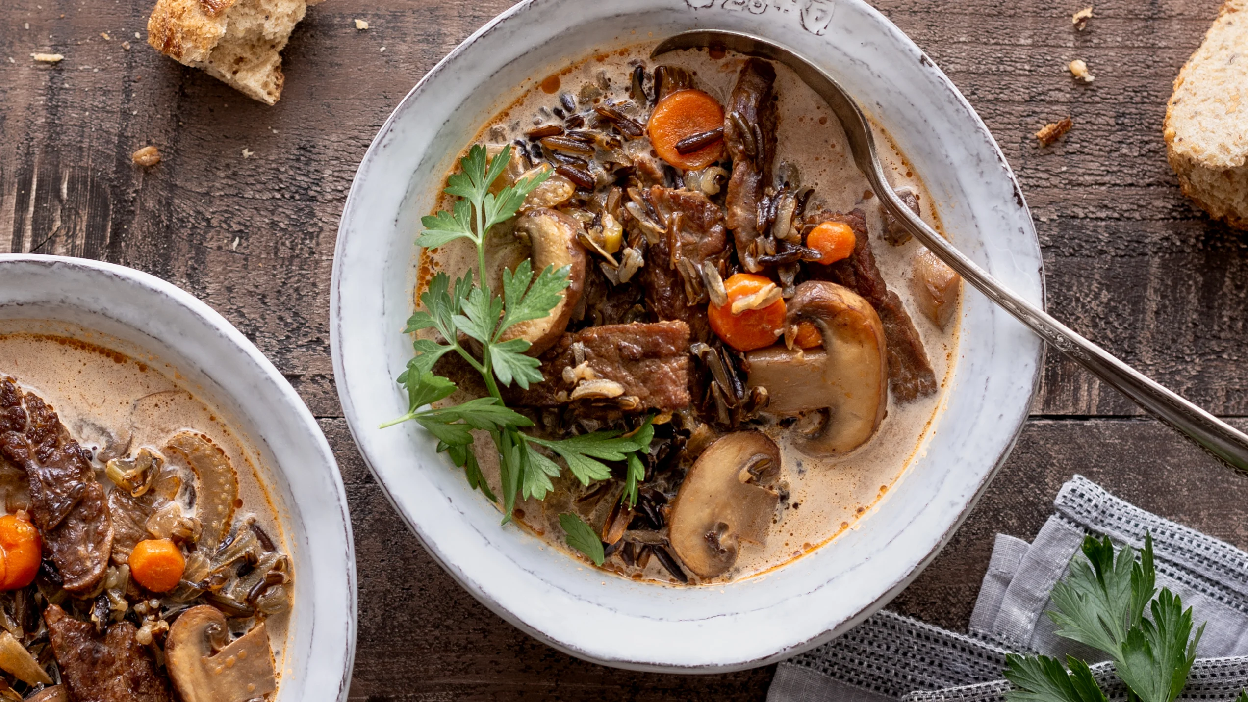 Beef and Wild Rice Soup