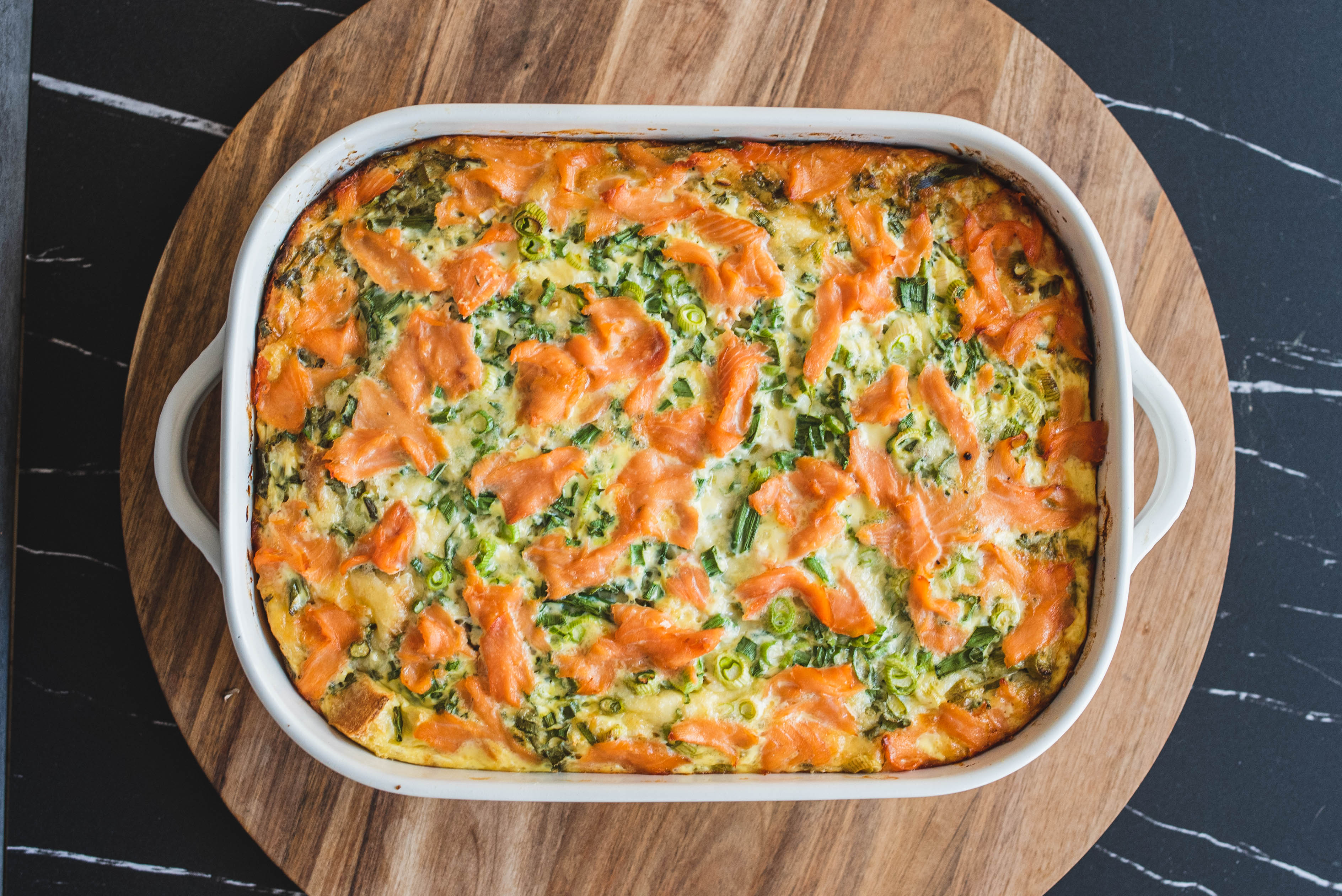 Smoked Salmon Strata