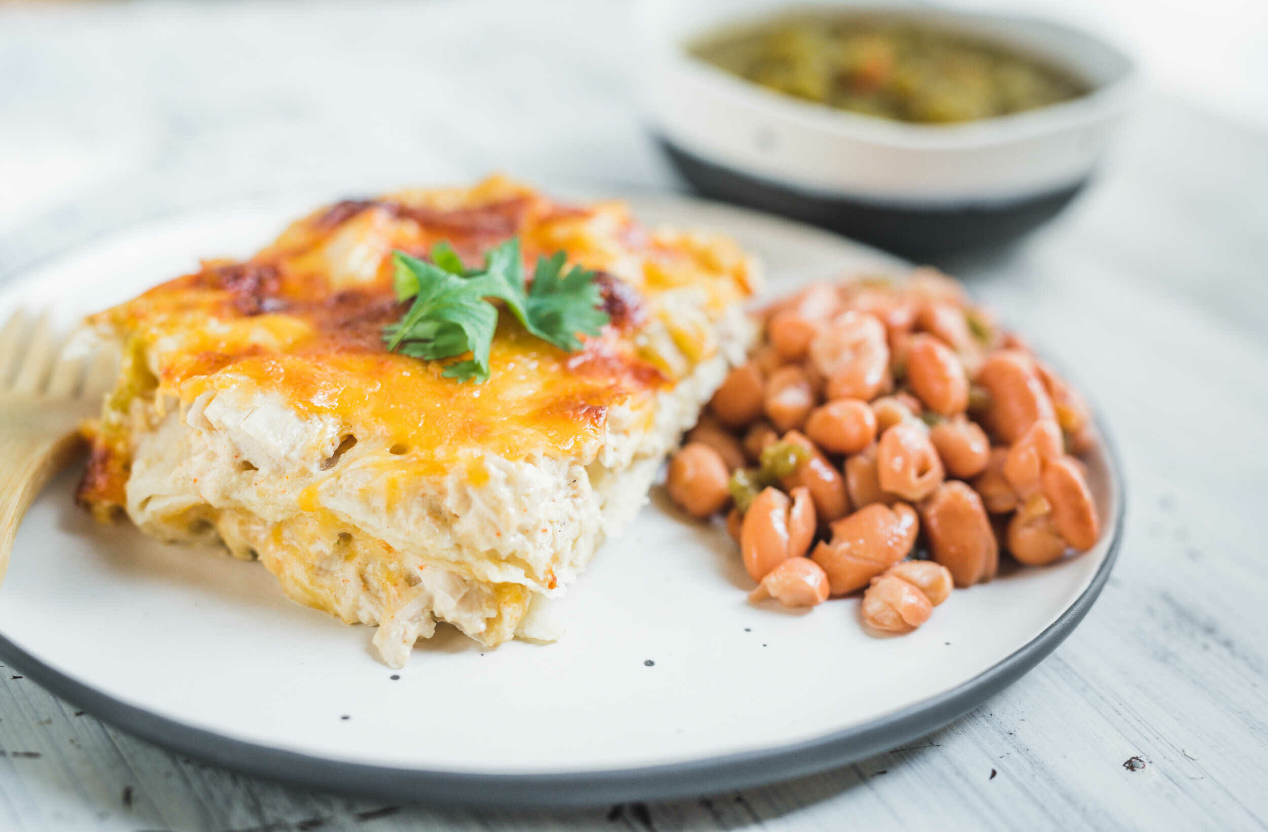 Sour Cream Chicken Enchilada Casserole
