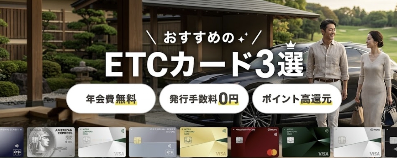 ETC付帯でおすすめのクレジットカード3選_40・50代向け
